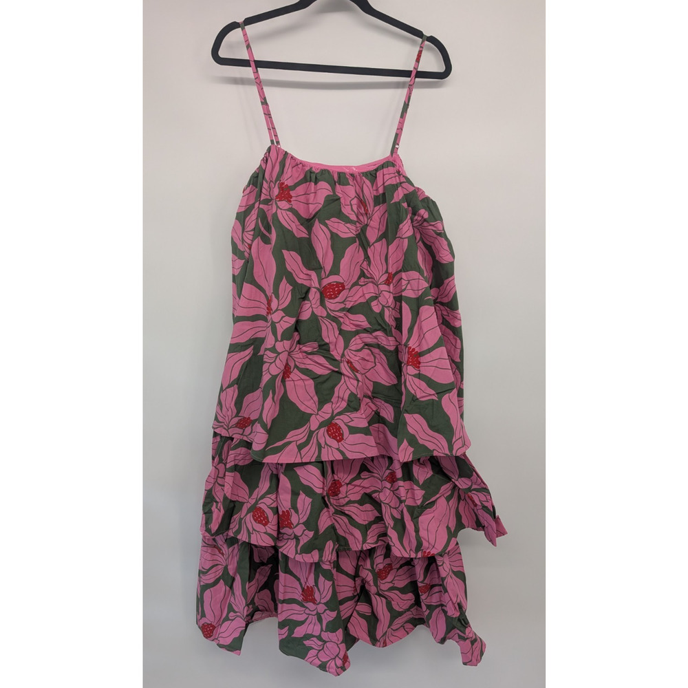 NWT Anthropologie Corey Lynn Calter Tie-Shoulder Tiered Midi Dress Sz XL #8F470 - Picture 2 of 9